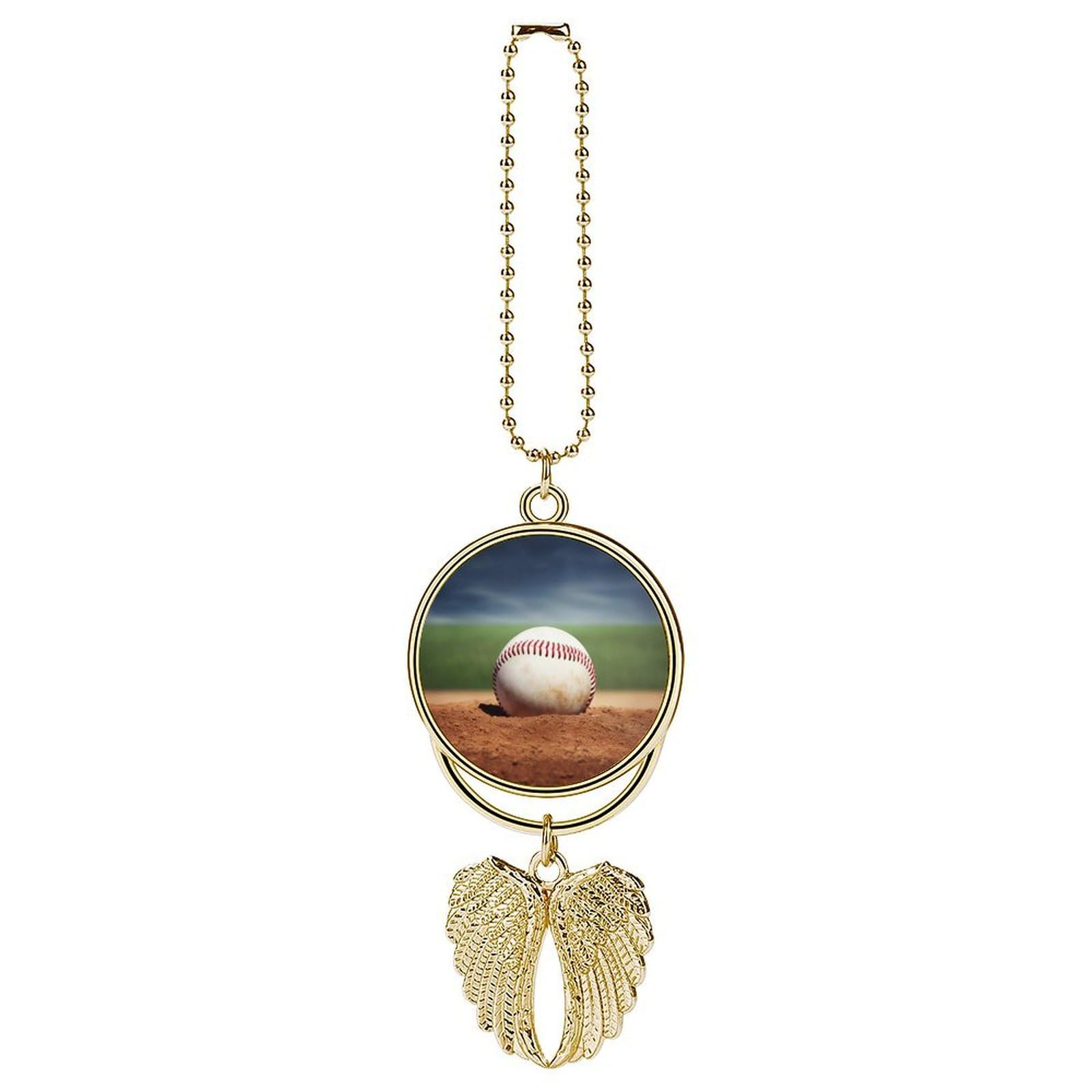 Baseball Car Pendant Rear View Mirror Hanging Ornament Auto Metal Charm for Aesthetic Interior Decor. Lucky Car Accessories Cute Funny Hanging Decor for Car Truck