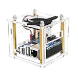 MOUDOAUER Acrylic Case + Cooling Fan Enclosure Box Protective Shell Cover Transparent Clear Case for Orange Pi Zero 3