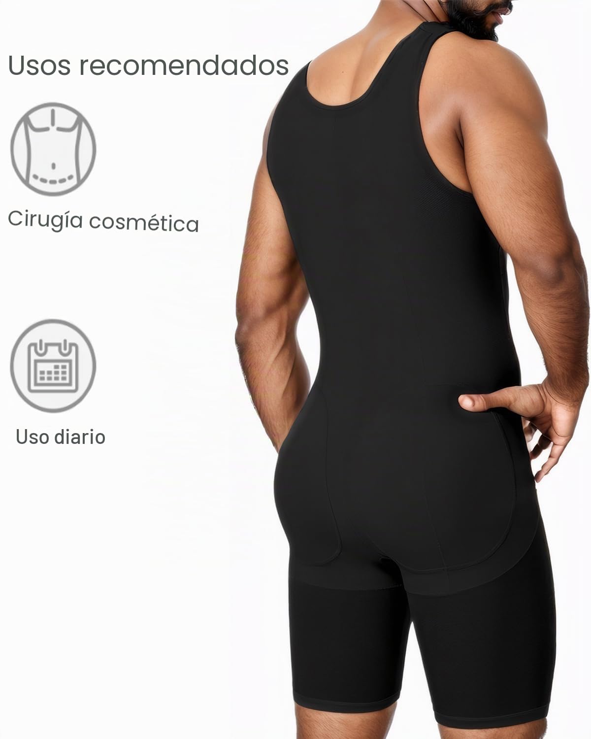 Fajas Reductoras Shapewear Hombre Moldeadora Body Shaper Abdomen Compresión de Cuerpo Calzoncillos Pantalones
