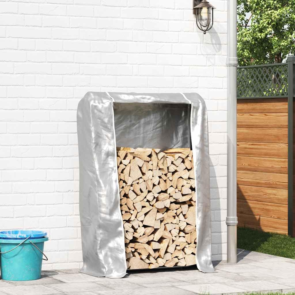 Portalegna da ardere con copertura antipioggia, in acciaio zincato, per giardino, ideale per l'essiccazione e il condimento, resistente porta legna da ardere.