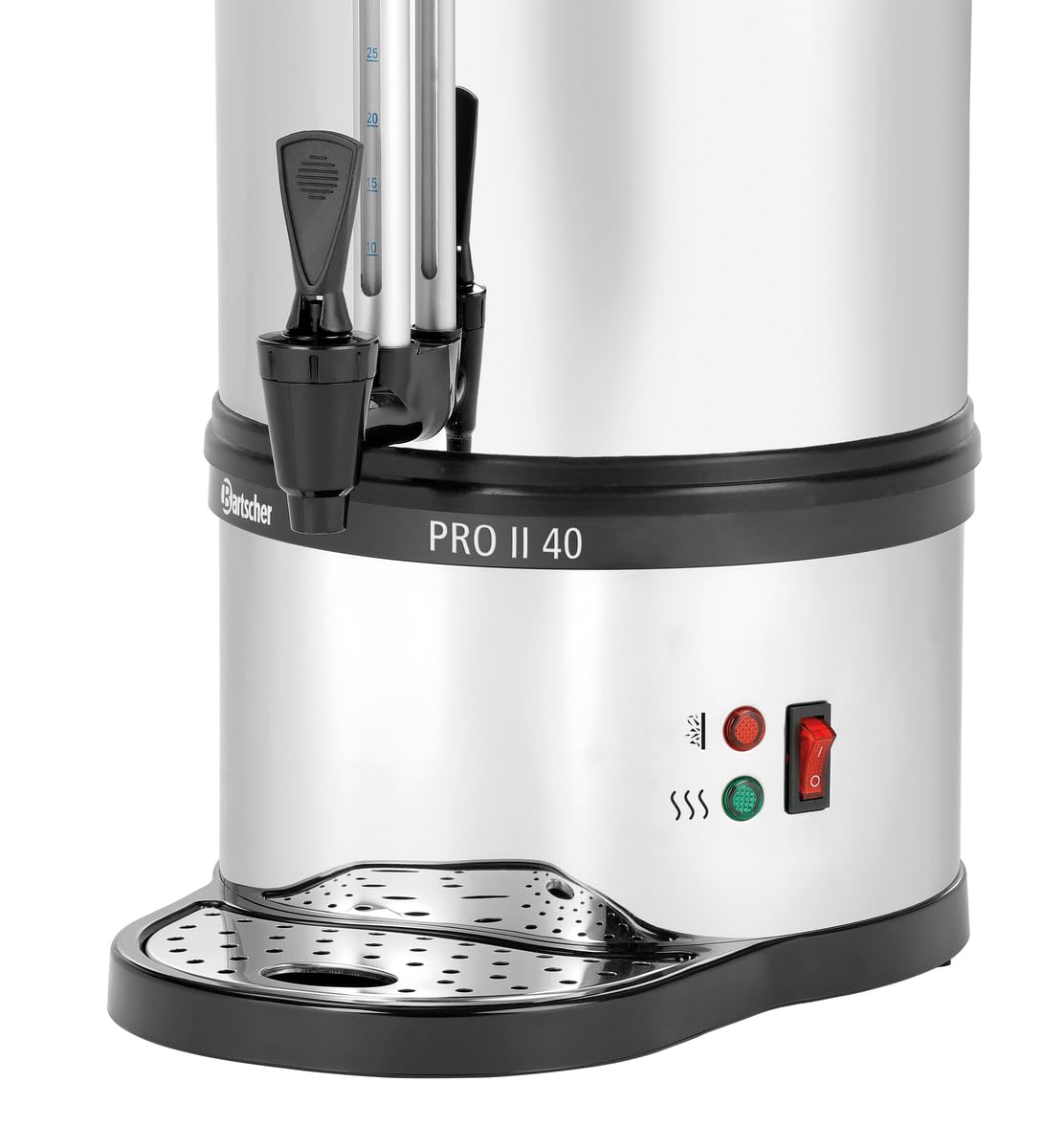 Bartscher Kaffeemaschine PRO II 40 – 6 l Edelstahl, 2 Heizsysteme, für 40–48 Tassen, mit Warmhaltefunktion, für Gastronomie