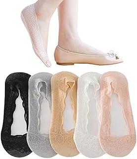5 Pairs Liner Socks Flat Socks Causal Socks Non Slip Invisible Socks Low Cut Socks Women Hidden Socks Women Boat Socks for Sneakers Loafers High Heel Shoes