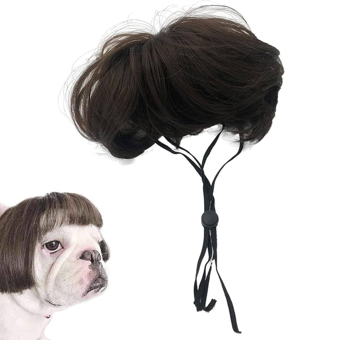 TNSRAY Peluca para Perro, Sombrero para Perros, Disfraz de Mascotas, Disfraz de Halloween, Navidad, Festival, Fiestas, Cosplay, Accesorio de Vestuario, Perros Sombrero para Perros