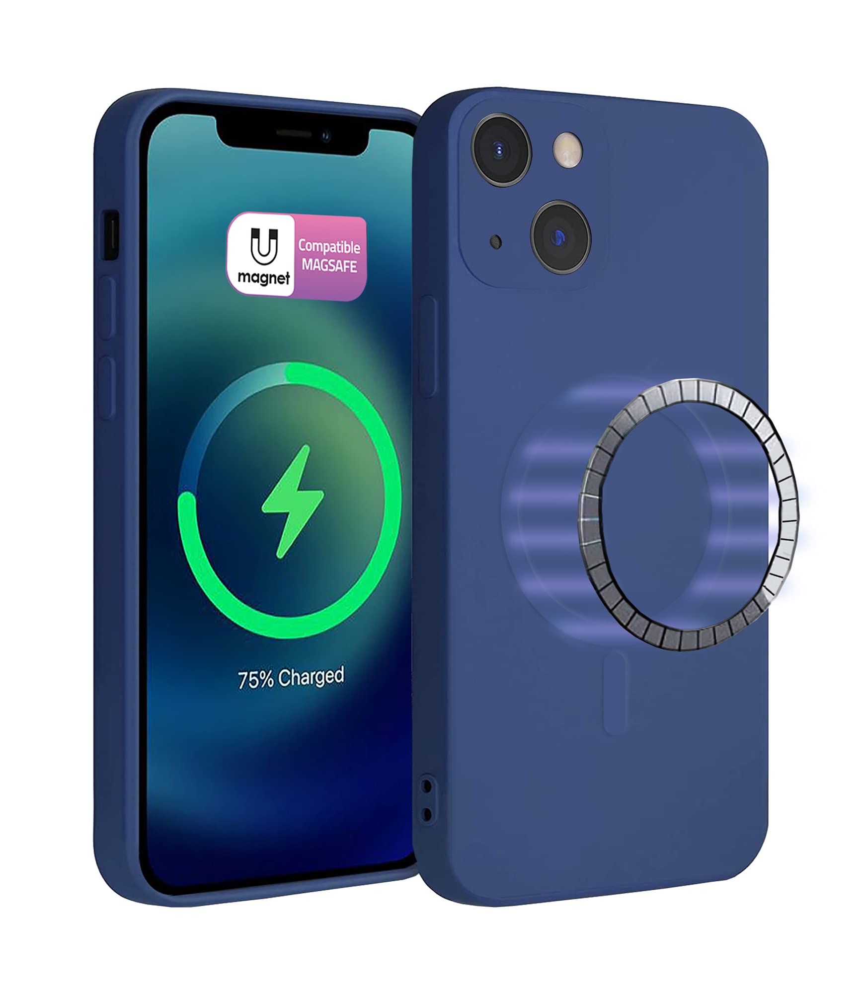 ICOVERI Funda Silicona Magnética para iPhone 13 Pro, Compatible con Magsafe, Imanes Incorporados, Prueba de Golpes, Antiarañazos, Protección cámara. Carcasa Silicona Colores (iPhone 13 Pro, Negro) — view 16