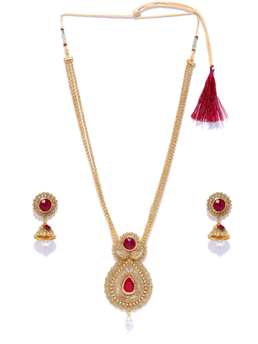 Zaveri Pearls Jewellery Set for Women (Golden) (ZPFK4409) (B019F70FY4) Amazon Price History, Amazon Price Tracker