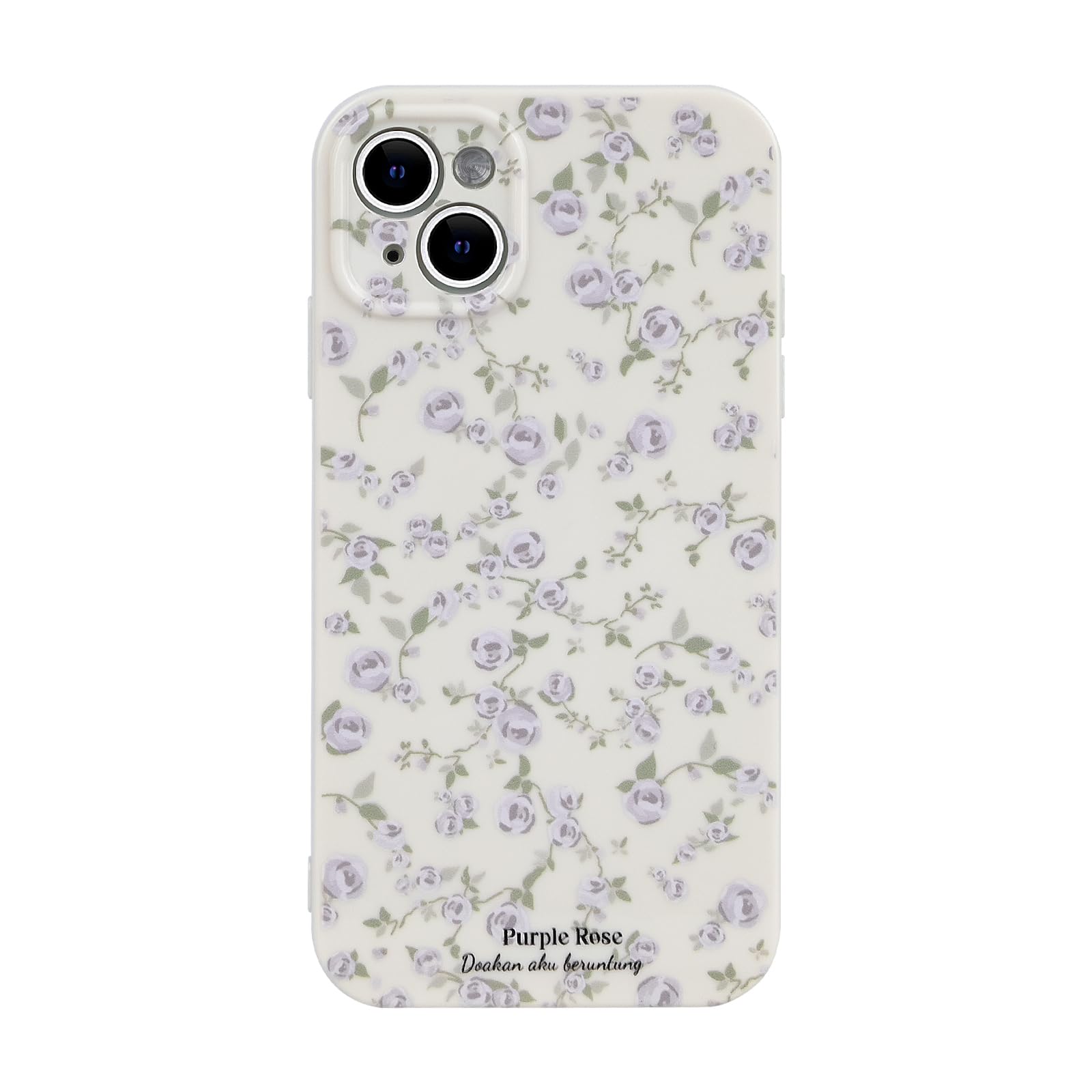 Ownest Compatible with iPhone 14 Plus Case Vintage Floral Rose Pattern Cute Design for Women Girls Fashion Slim Soft Flexible TPU Rubber for iPhone 14