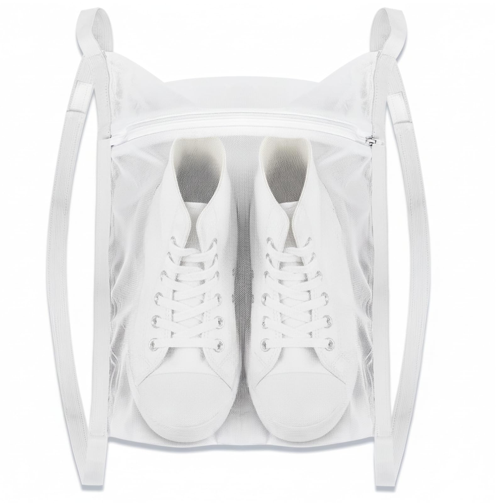 Sneaker Laundry Bags Large Honeycomb Mesh Wash Dry Net Bag with Zipper and Strap for Shoes Universal Size