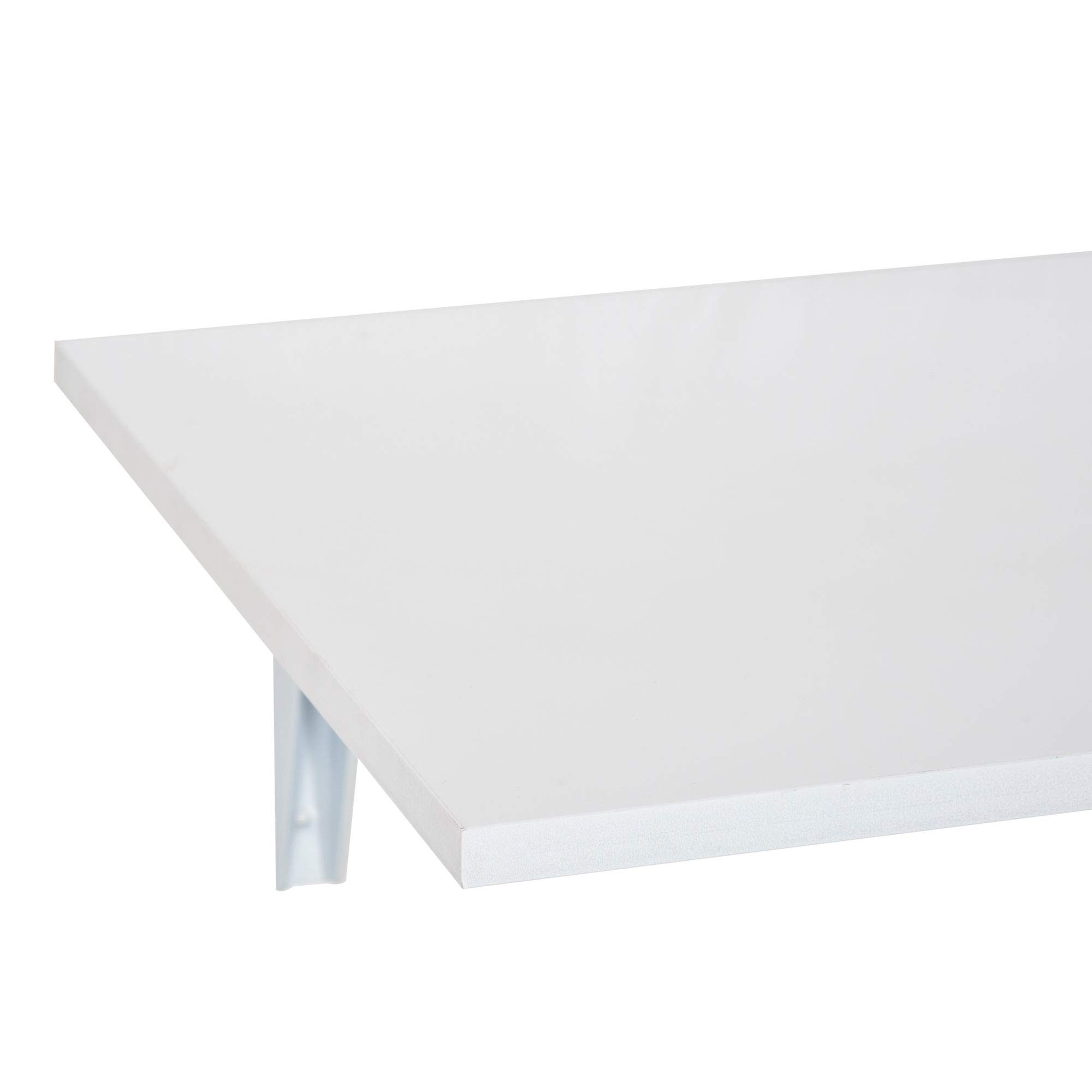 HOMCOM Mesa Plegable de Pared Mesa Abatible de Pared de Madera Ahorra Espacio para Cocina Comedor Dormitorio Carga 10 kg 60x40x20 cm Blanco