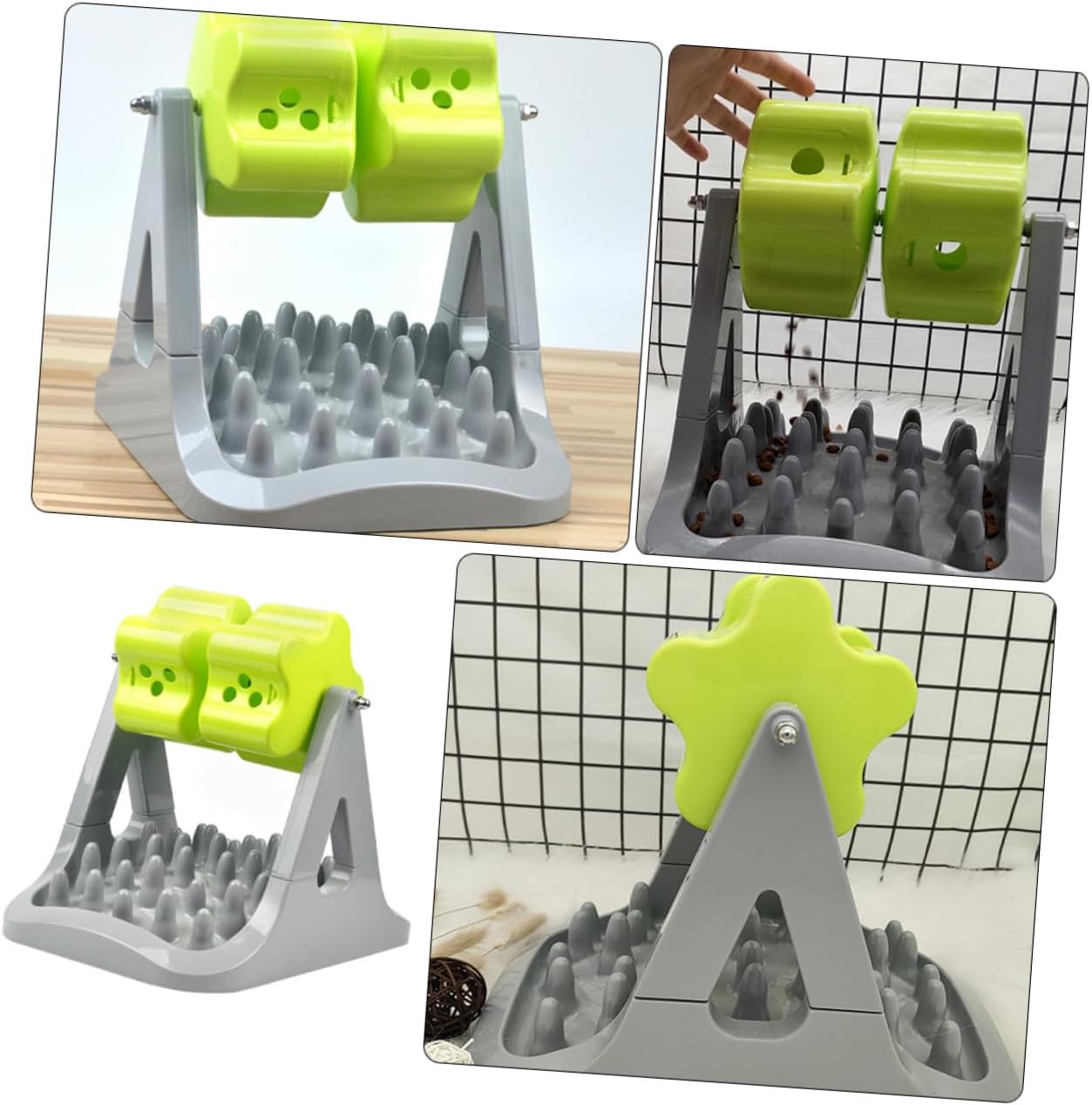 BESPORTBLE 1piece Dog Food Bowl Stand Automatic Dog Treat Dispenser for Raised Bowl