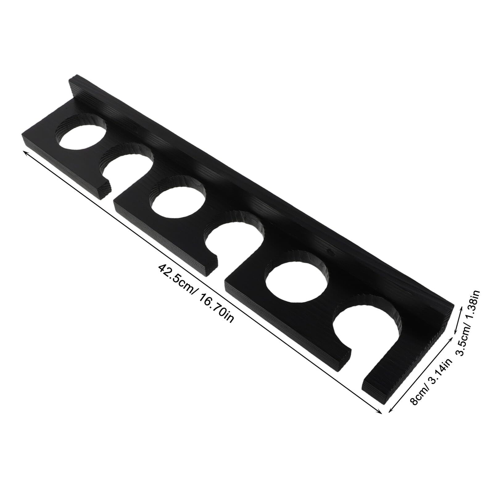 Alasum 2 Pezzi Porta Canne da Pesca in Legno Massello Slot Supporto da Parete Orizzontale per Stoccaggio Canne da Pesca Organizer Rustico per Casa e Garage