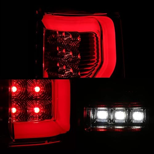 Miniatura 18 de AKKON - Compatible con barra de luz LED negra ahumada para Ford F150 Pickup Styleside V2 04-08, par izquierdo+lado derecho Carcasa negra,Carcasa de