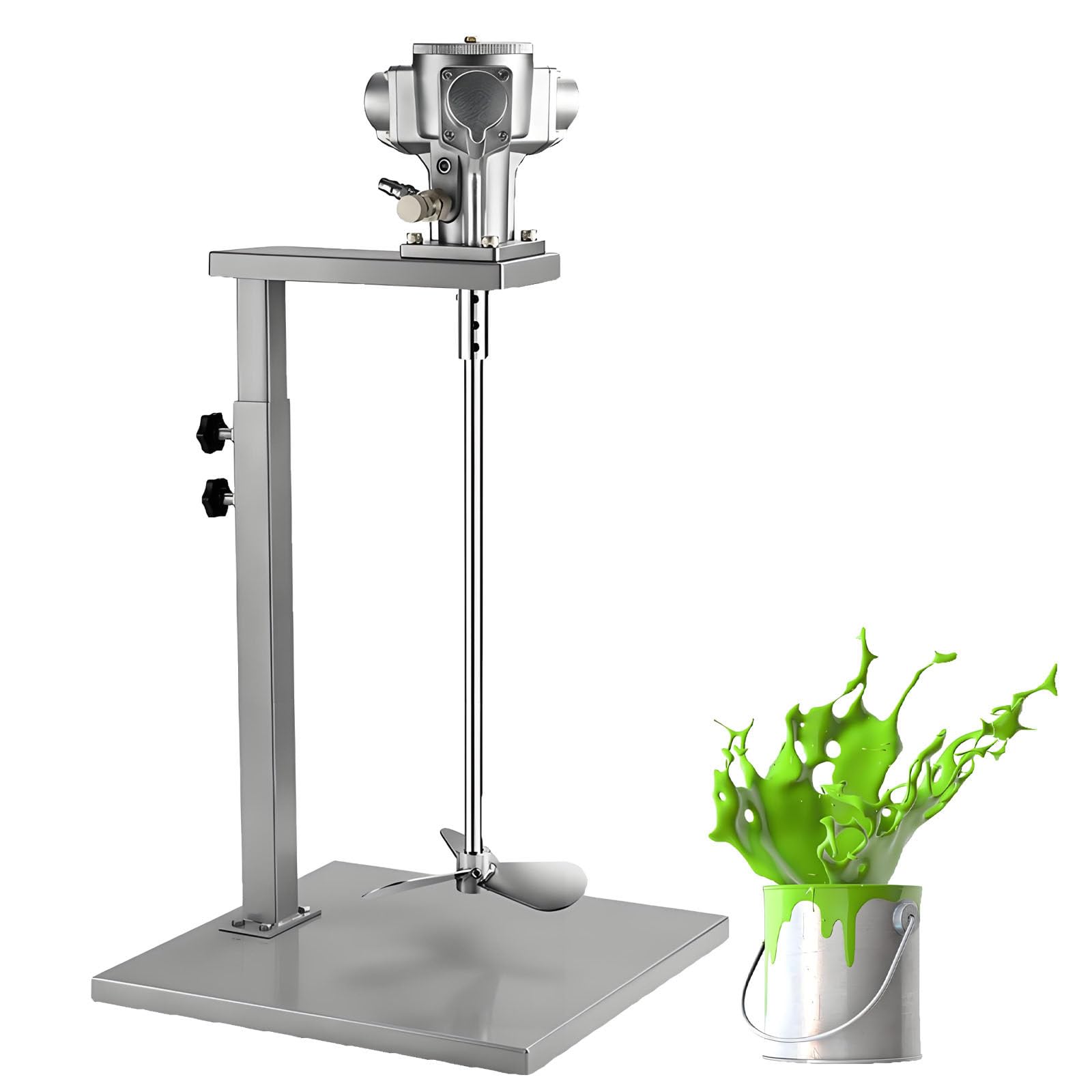 WDDBFL Coating Mixing Agitator Stirrer Blender 5 Gallon 20L Blender Spray Paint Stirrer Height Adjustable Ink Mixing Machine w/Stand for Tank Barrel Mix Tool