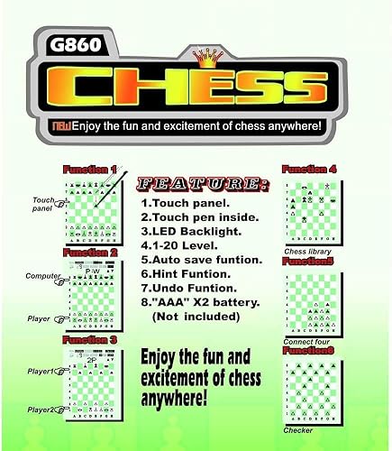 Miniatura 6 de Tablero de juego de ajedrez electrónico de control táctil potable para que los niños aprendan y jueguen