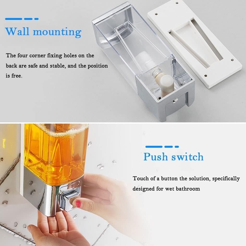 Soap Dispenser Refillable Dishwashing Liquid Kitchen Bathroom Soap Dispenser Countertop Dispenser Due to Filling Lotion Essential Oil Shampoo Bathroom Soap Dispenser(C)