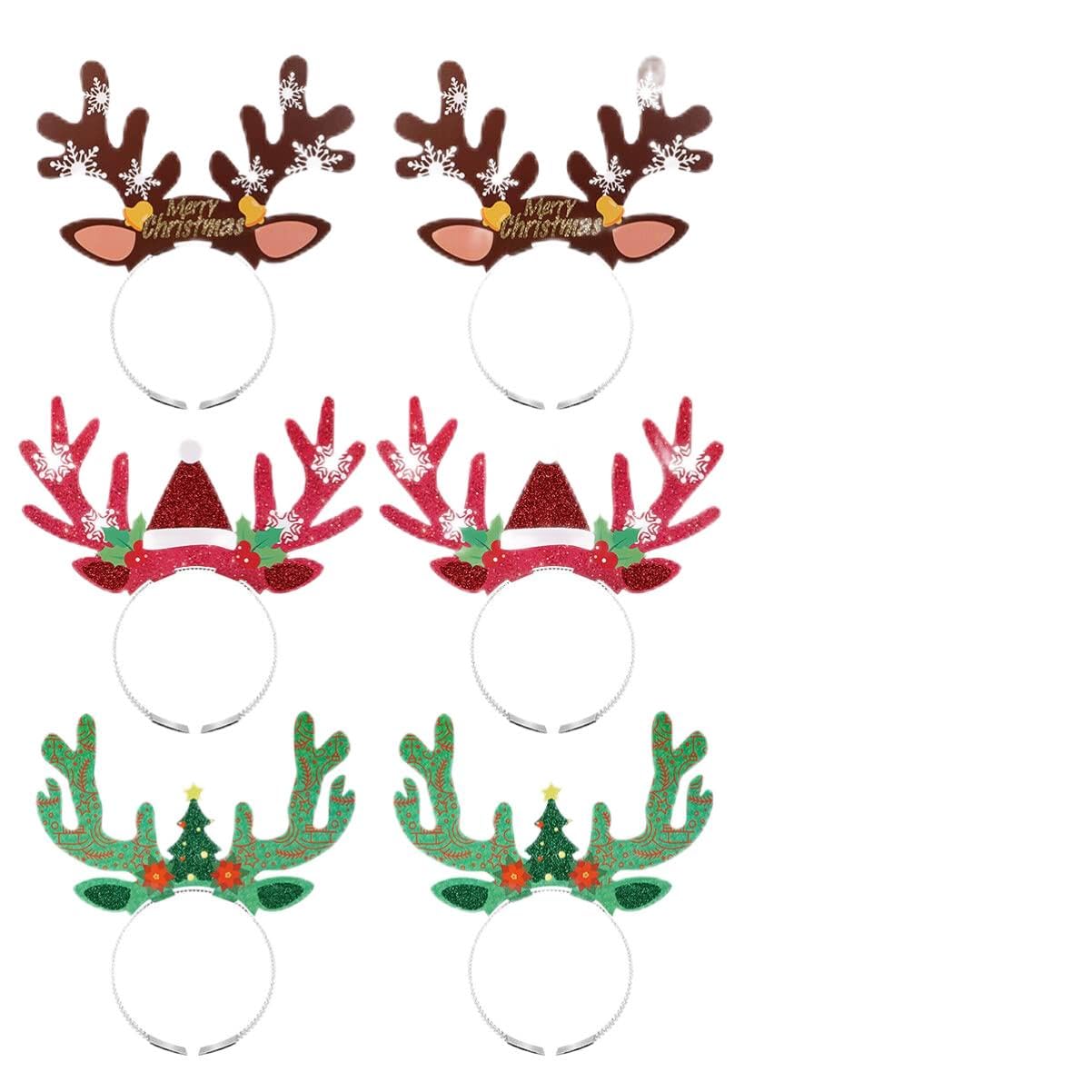 Photo 1 of Amosfun 10PCS Christmas Antler Headband Reindeer Horn 2 PACK