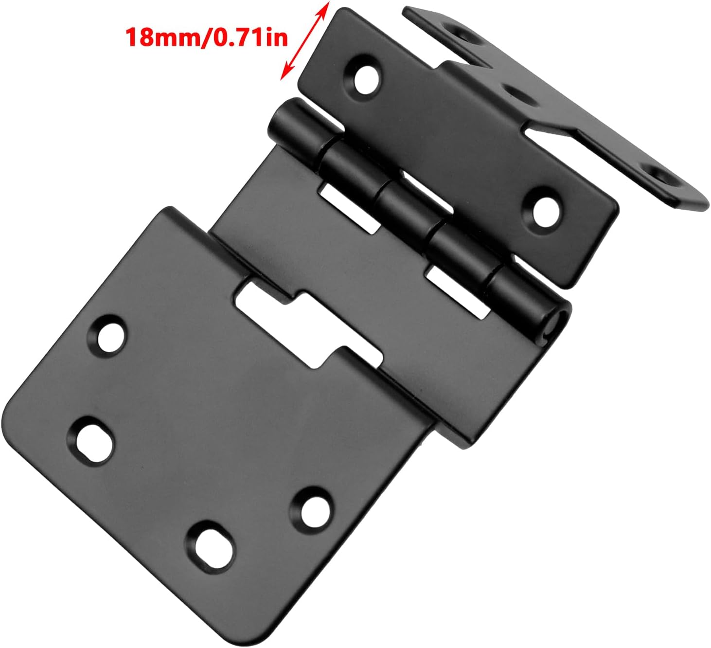 Antrader Five-Knuckle Hinge,270 Degree Stainless Steel Hinge for 3/4" Door Thickness,Black (4Pcs)