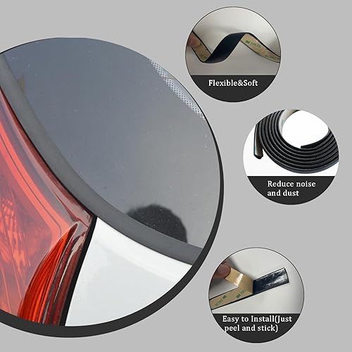 Miniatura 4 de Tira de sellado de parabrisas de automóvil de 16.5 pies, tira de sellado de goma, tira de goma para parabrisas delantero y trasero, techo solar,