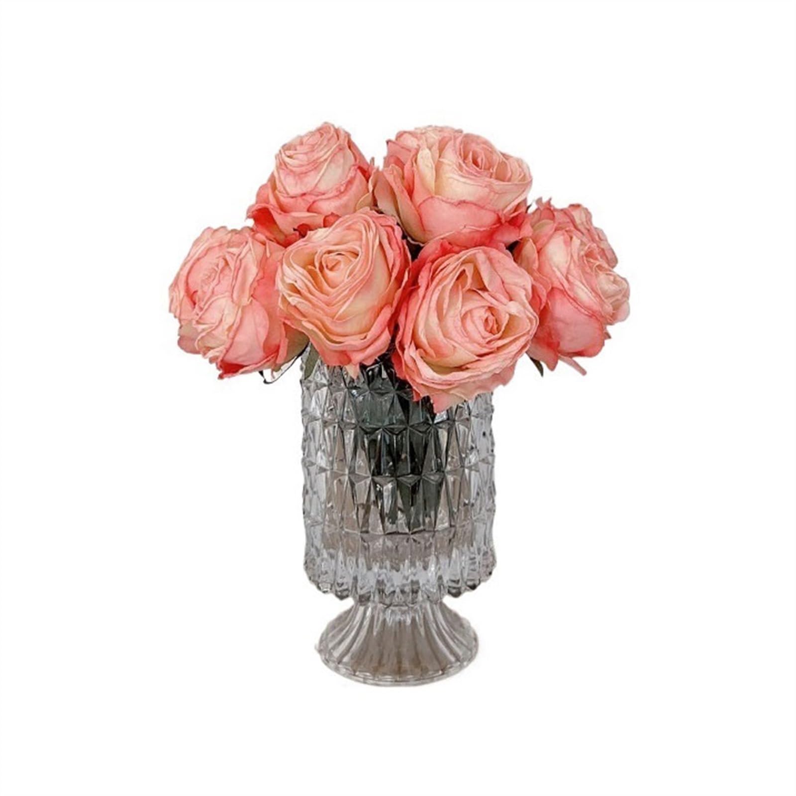 GTHTUHFD Faux Flowers In Vase, Simulation Bouquet Beautiful Roses Home Living Room Table Arrangement Bouquet Light Luxury Fake Flowers,Home Decor