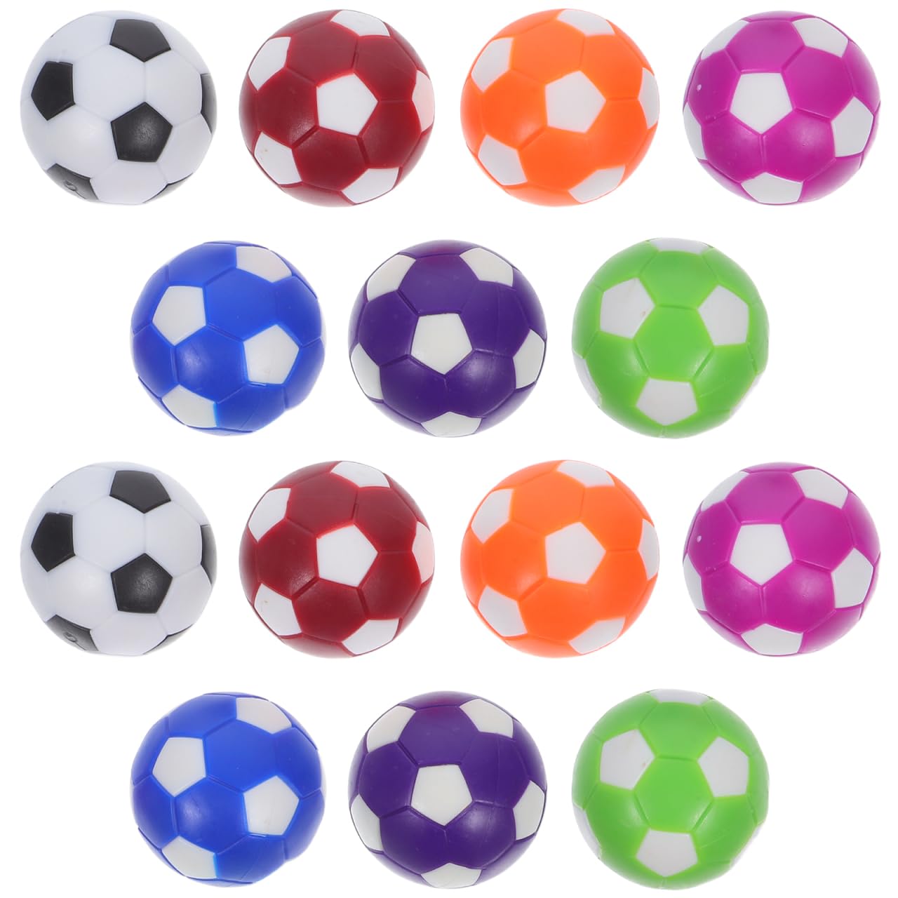 Ciieeo 14 Pcs Foosball Table Balls Replacement Set 1.42In Mini Table Soccer Accessories for Indoor Football Games Multi-Colour Official Soccer Balls for