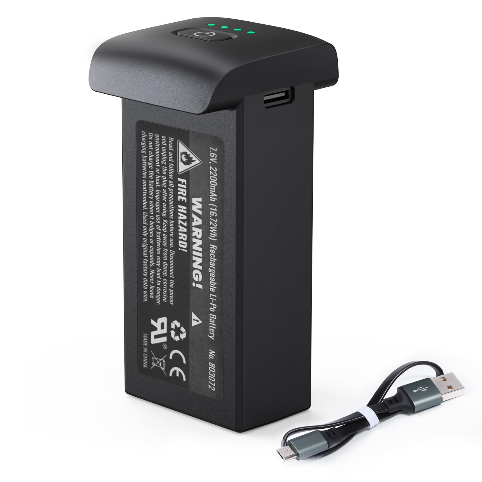 Ruko Intelligent Flight Battery Replacement for U11MINI Drone, 7.6V 2200mAh Li-Polymer Rechargeable Battery