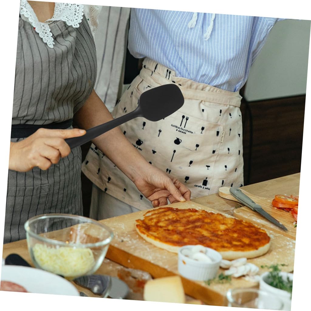 Espátulas de Silicona Set Ligero y Resistente Juego de 9 para Raspar Crema y Mermelada Negro de Utensilios de Cocina Adecuado para Repostería
