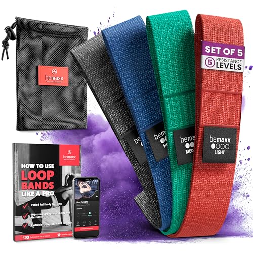 Bandas Elásticas Musculacion en Bucle Set/Cintas de Resistencia + eBook Guía de Ejercicios | Natural Loop Glúteos Bands, Fitness Gimnástica Gluteband Gomas Boxeo Pilates Yoga