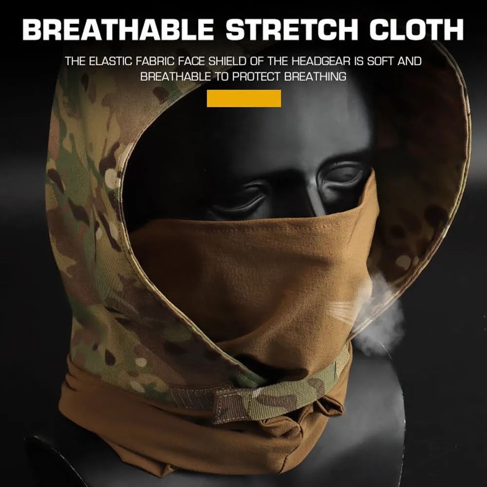 Masque intégral tactique noir RESTEQ - Airsoft, moto, cosplay