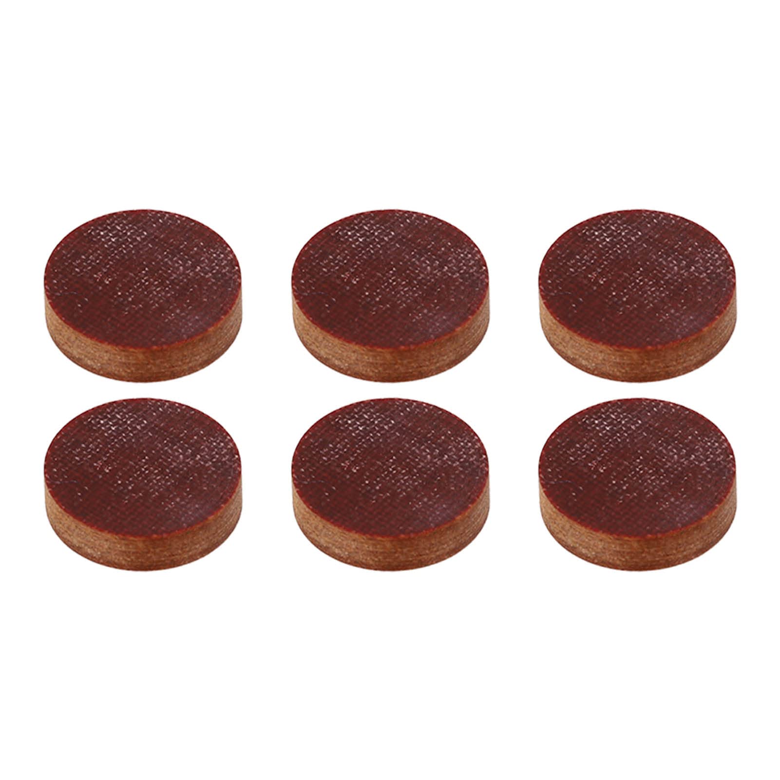 Billiard Tips, Good Friction High Hardness Billiard Pool Tips Crystal 6pcs 14mm for Club (Brown)-image-10
