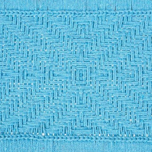 Image of Wooden Bench for Seating | Handcrafted Sheesham Wood Bench for Living Room, Balcony & Garden | Traditional Patio for Outdoor with Cotton Handwoven Rope | Blue
