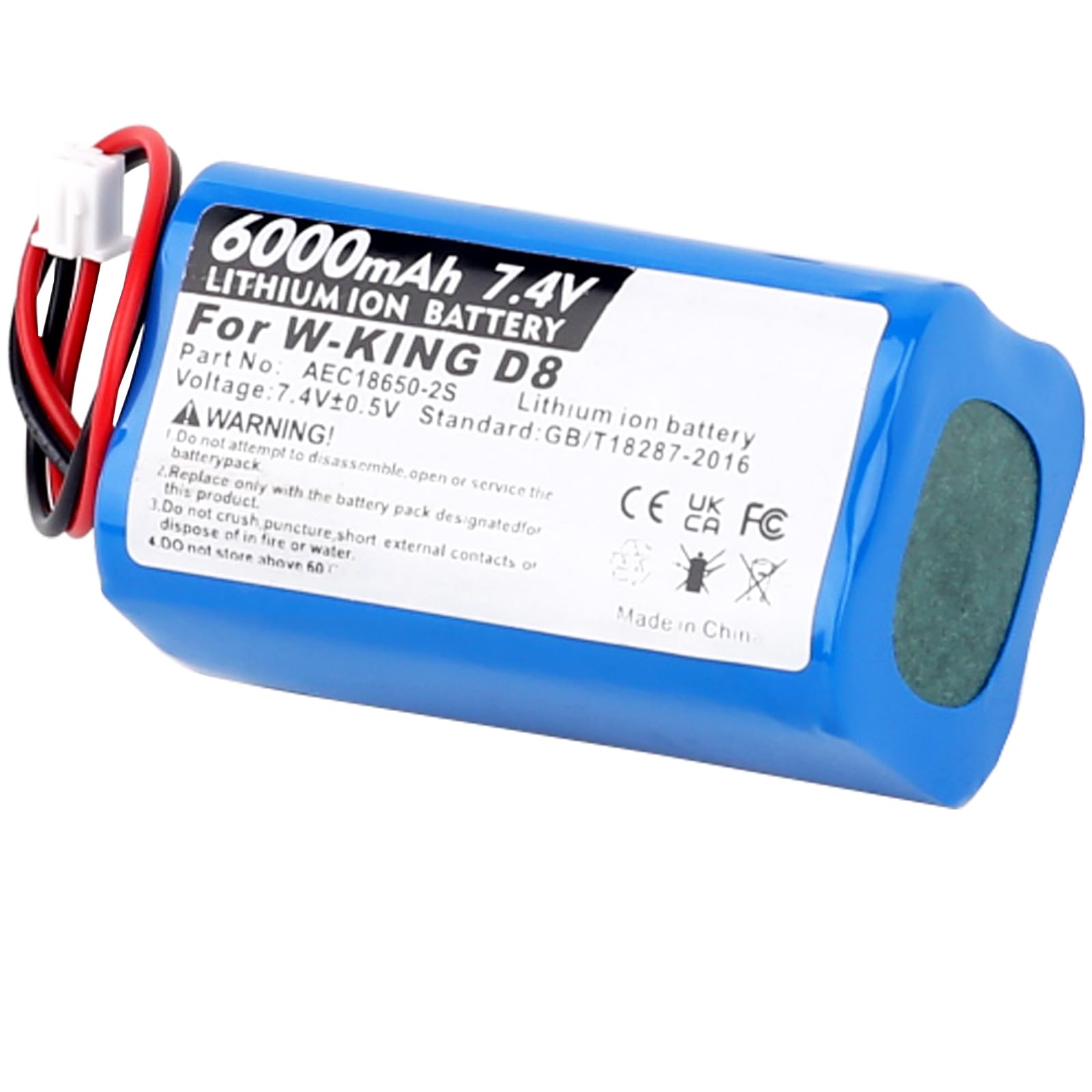 Batteria per altoparlante Bluetooth W-King D8, Party Music Box Li Ion (7,4 V, 6000 mAh)
