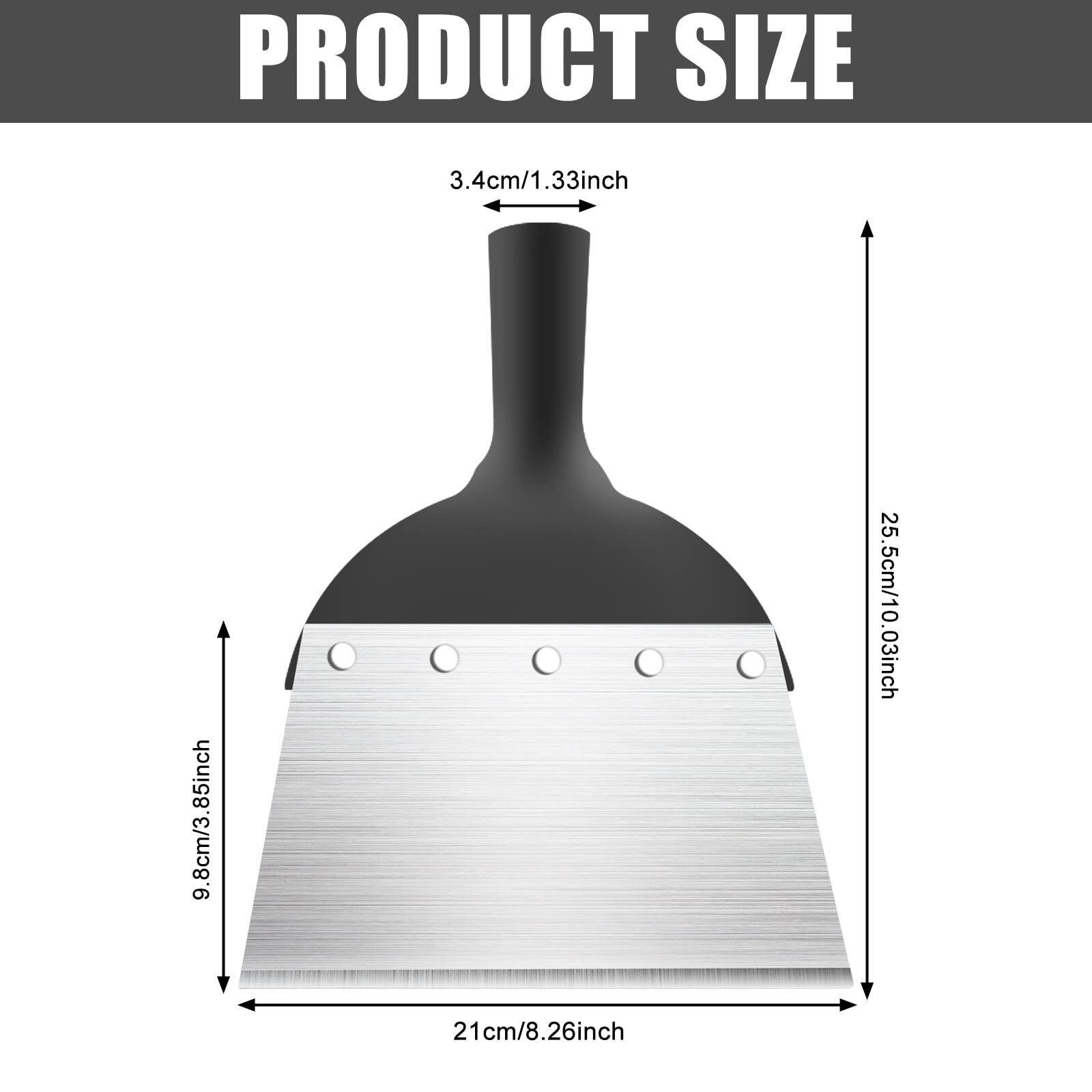 Pala Da Giardino In Acciaio 21cm - Multiuso Per Agricoltura, Pulizia Neve E Sbrinamento