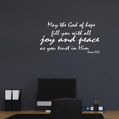 Miniatura 18 de Calcomanía para decoración de pared, diseño cristiano religioso con texto en inglés "Do Not Be Overcome by Evil, But Overcome Evil with Good",