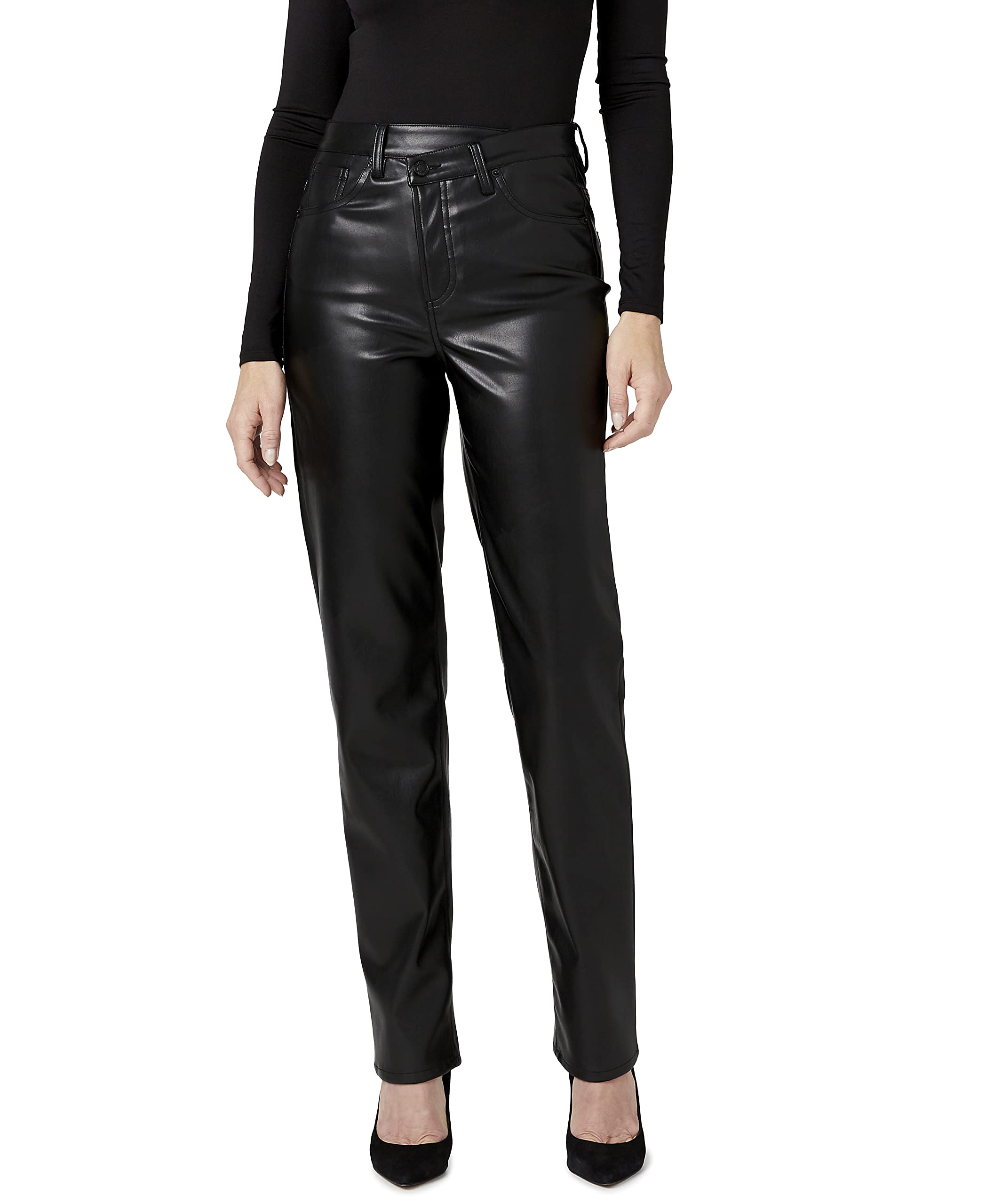 �️Buffalo David Bitton Women's Hi Rise Straight Jean, Black 2, 31