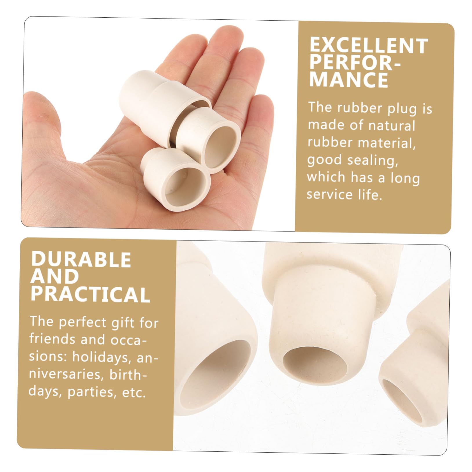 MAGICLULU 5 Ensembles Lot De 5 En Caoutchouc À Usage Quotidien Pour Verrerie Bouteilles Tubes À Essai Pour Pichets De Laboratoire Pour 30 pièces * 5