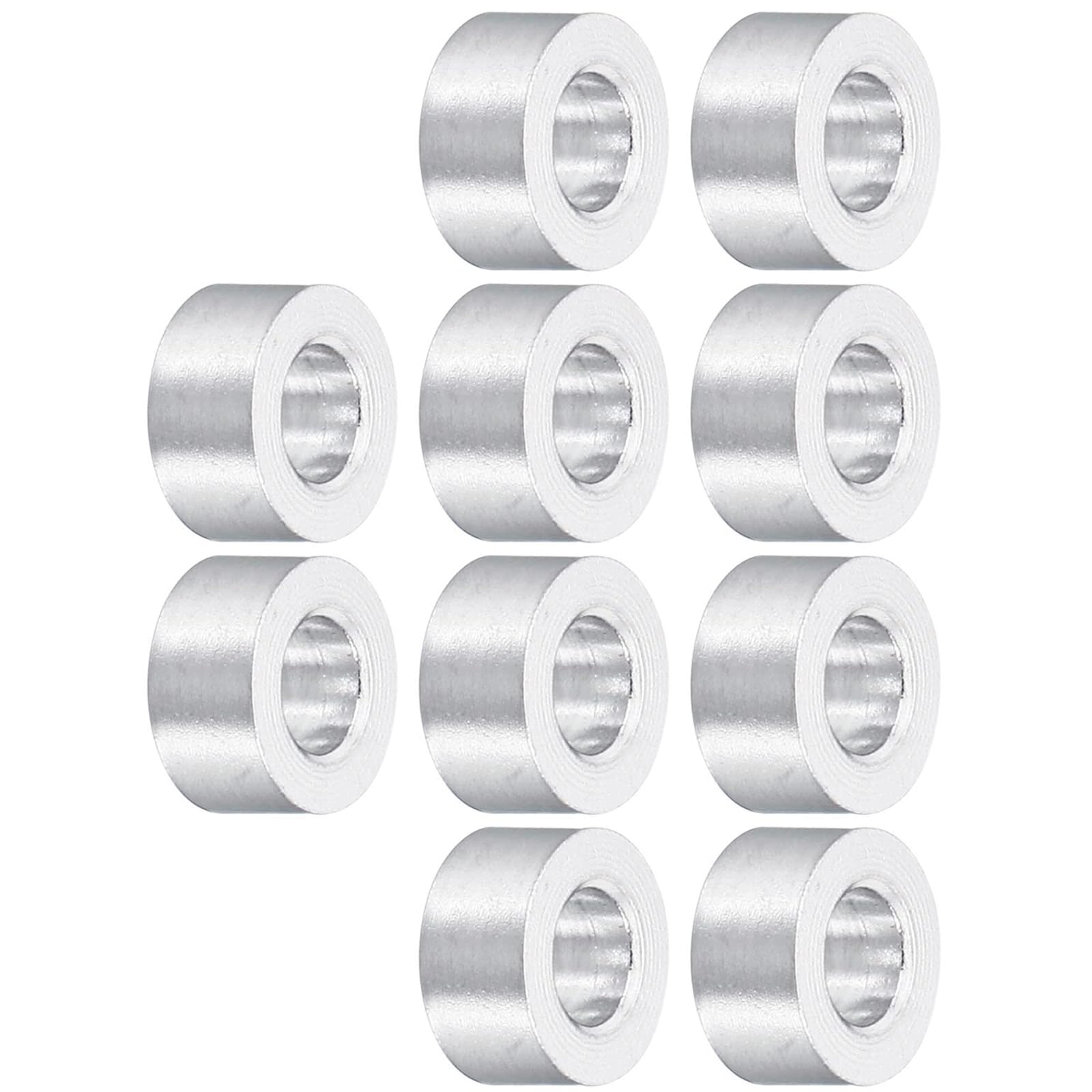 TOP-VIGOR 10Pcs M4 Aluminum Spacer, 4.2mm ID x 8mm OD x 4mm Length Metal Spacer