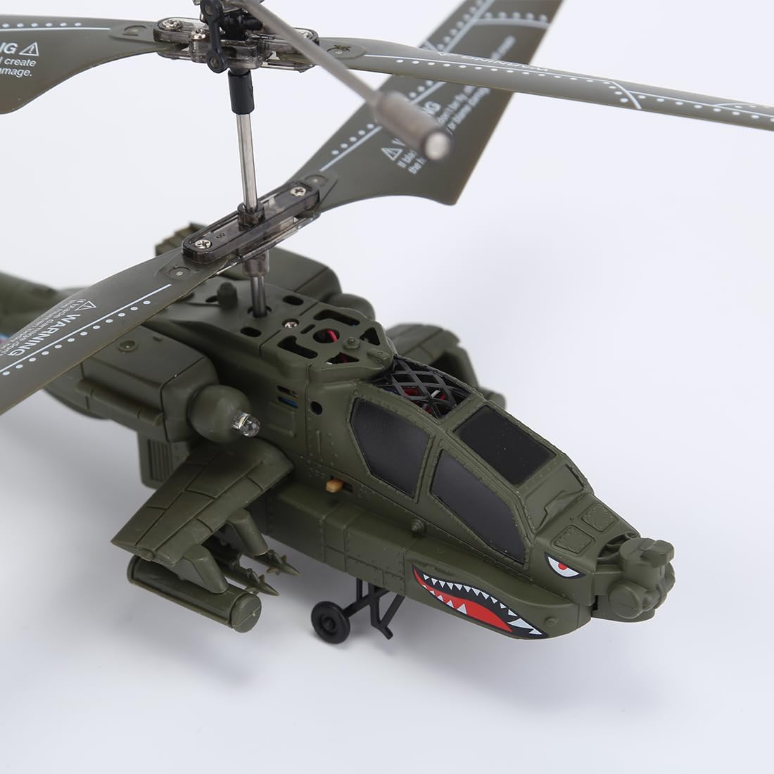 S109H Remote Control Helicopter for Adults, 2.4G RC 3CH Dual-Prop Gyro Stabilized Airplane Model with Bright Night Navigation Lights RC Helicopter Model - RTF Version/Army Green