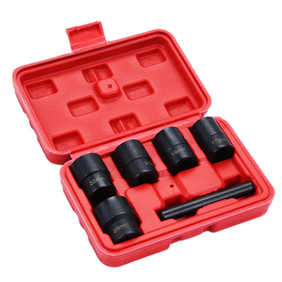 Extractores de Tuercas y Pernos Dañados y Estuche Resistente Juego de 6 de Acero Vanadio Funda Abs para Taller Mecánico