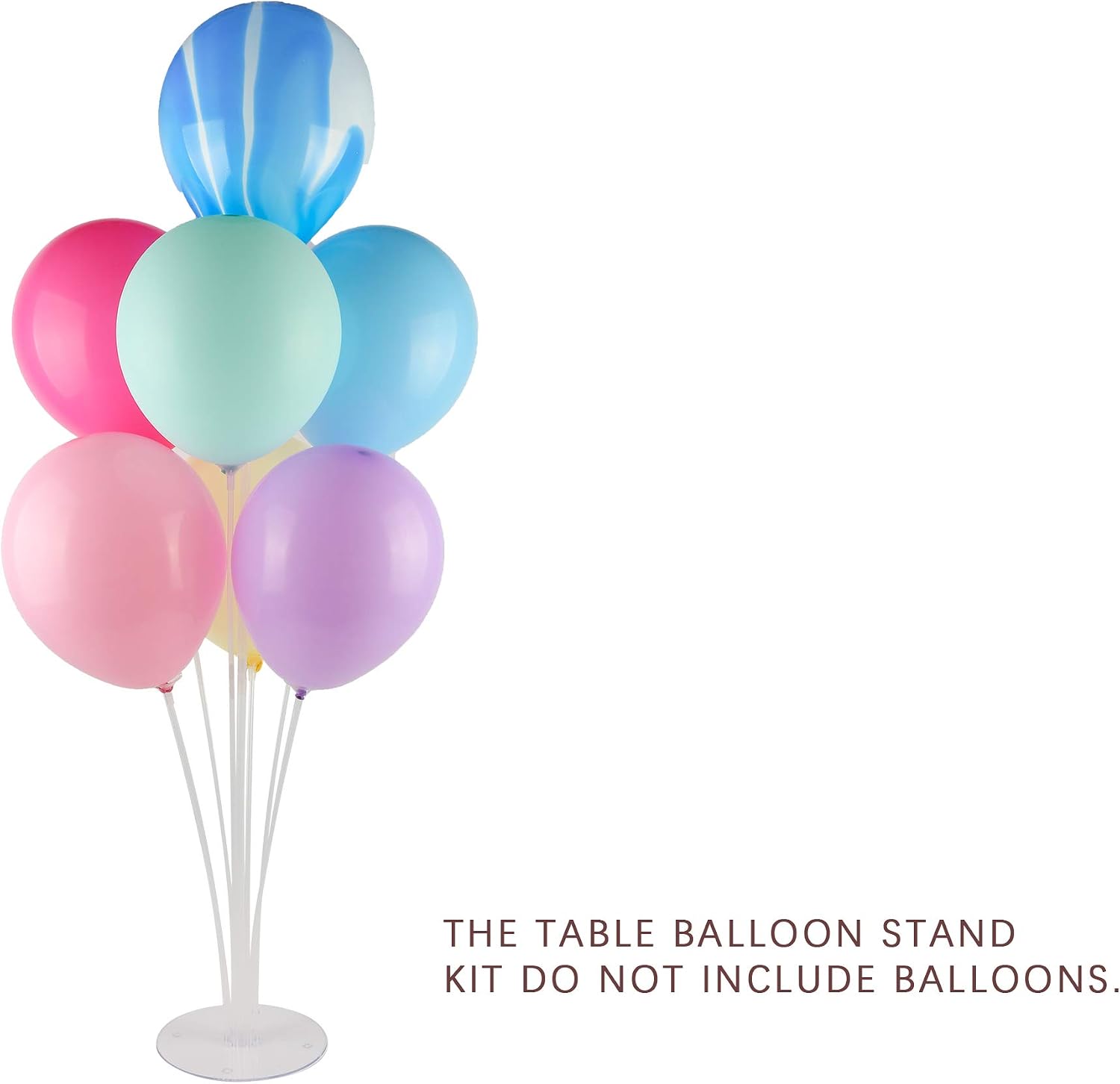 6 Sets 30" Height Table Balloon Stand Kit for Birthday Decorations, Wedding Decorations, party Decorations,Clear Table Desktop Balloon Holder with 11 Balloon Sticks, 7 Balloon Cups and 1 Balloon Base