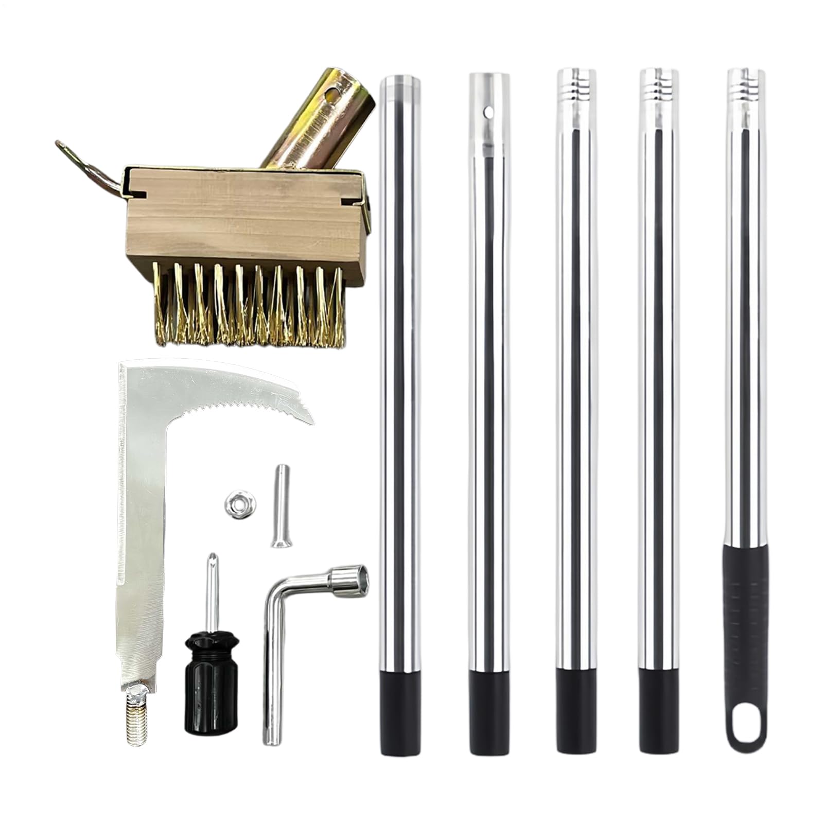 Brosse désherbeuse en acier inoxydable en forme de L pour