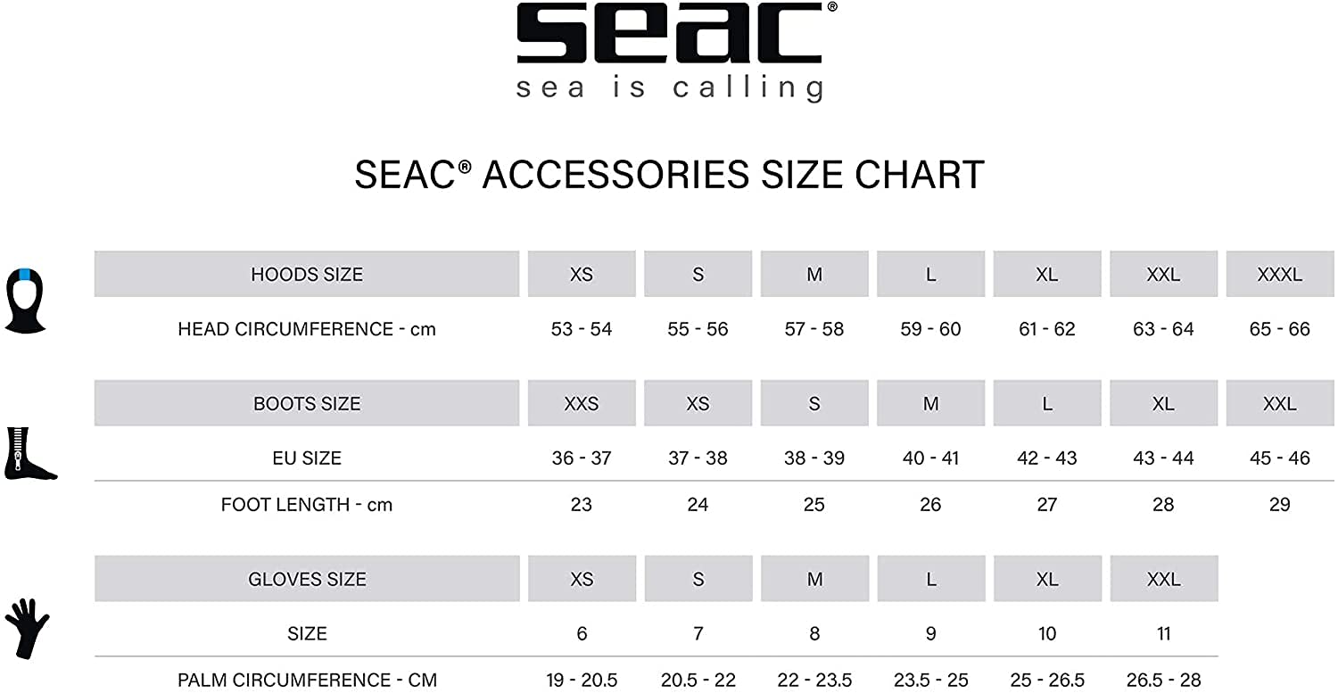 Seac Anatomic, Neoprensocken, Thermosocke für Apnoe und Tauchen mit Tauchflossen