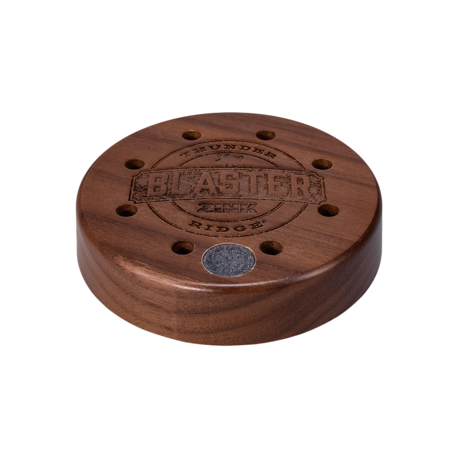 Zink Thunder Ridge Blaster Pot Call for Turkey Hunting | Hand-Built Hand-Tuned Traditional Friction-Style Turkey Call for Hunting | Durable Walnut & Textured Aluminum Bird Call