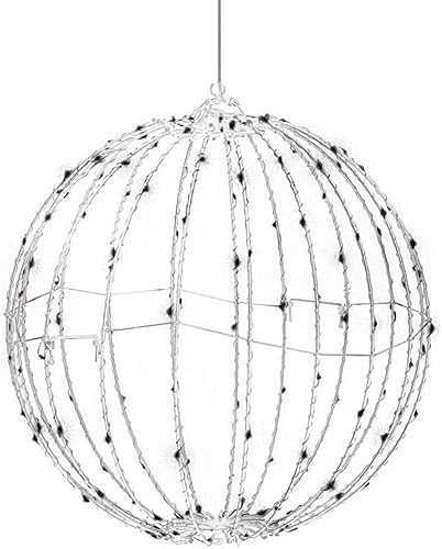 Miniatura 4 de Esfera de luces LED de Navidad esfera de 98118157 pulgadas globo iluminado bolas de vacaciones marco de metal luces de hadas para exteriores