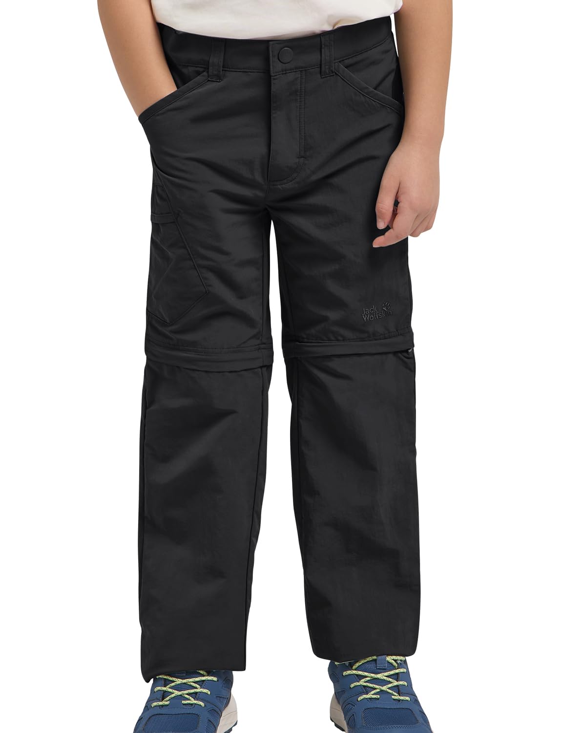 Jack Wolfskin - Safari Zip Off Pants K, Pantalones al Aire Libre niños Unisex, Black, 104 -