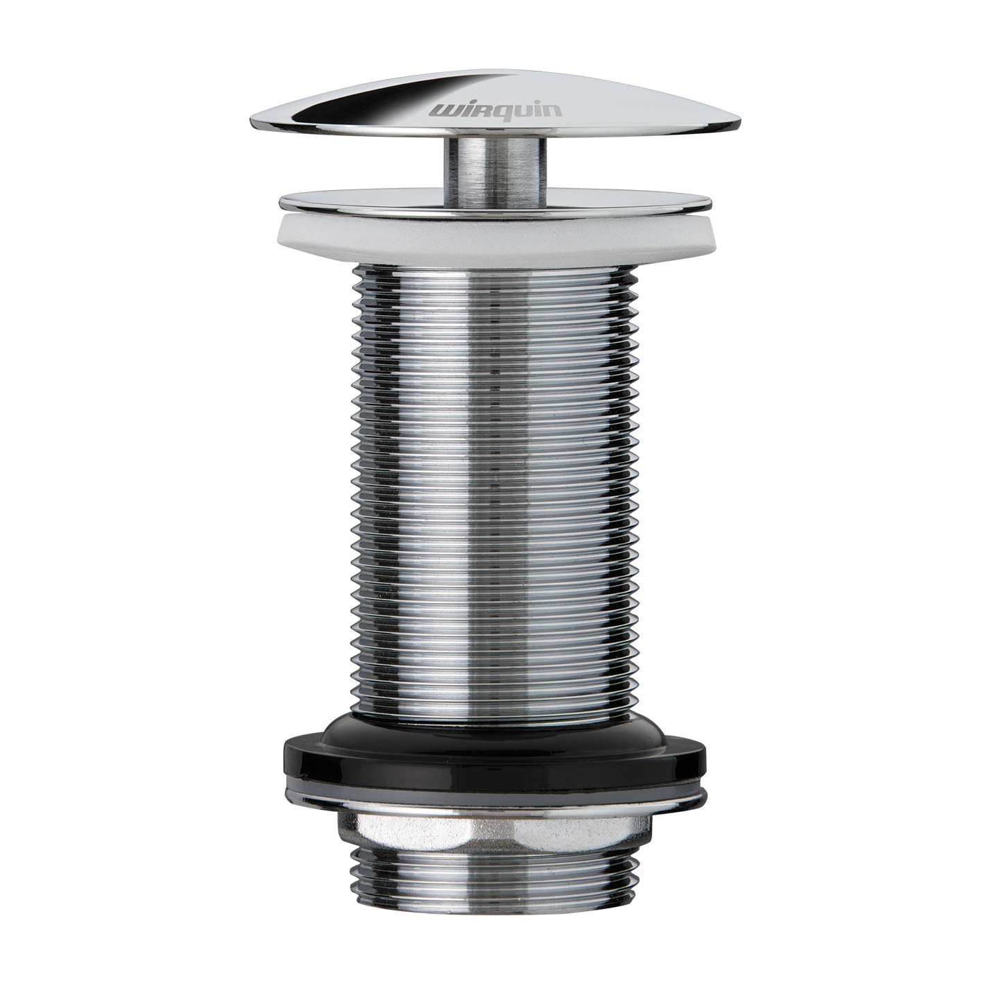 Wirquin 30723425 Bonde de lavabo design à écoulement libre permanent sans corps de bonde, chromé