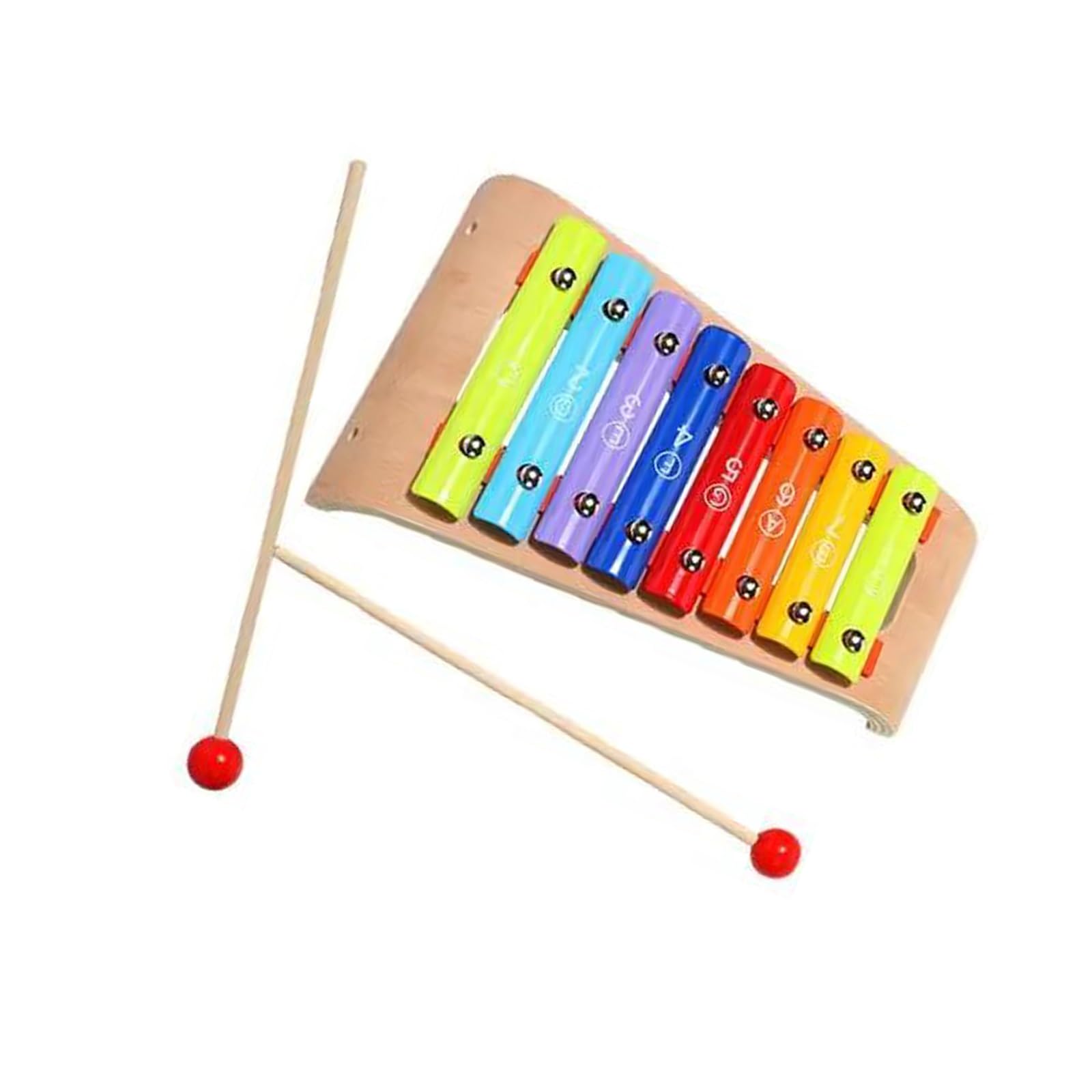 Pequeño instrumento de percusión de xilófono Glockenspiel de 8 tonos con 2 mazos adecuado para principiantes Kit De Glockenspiel Profesional