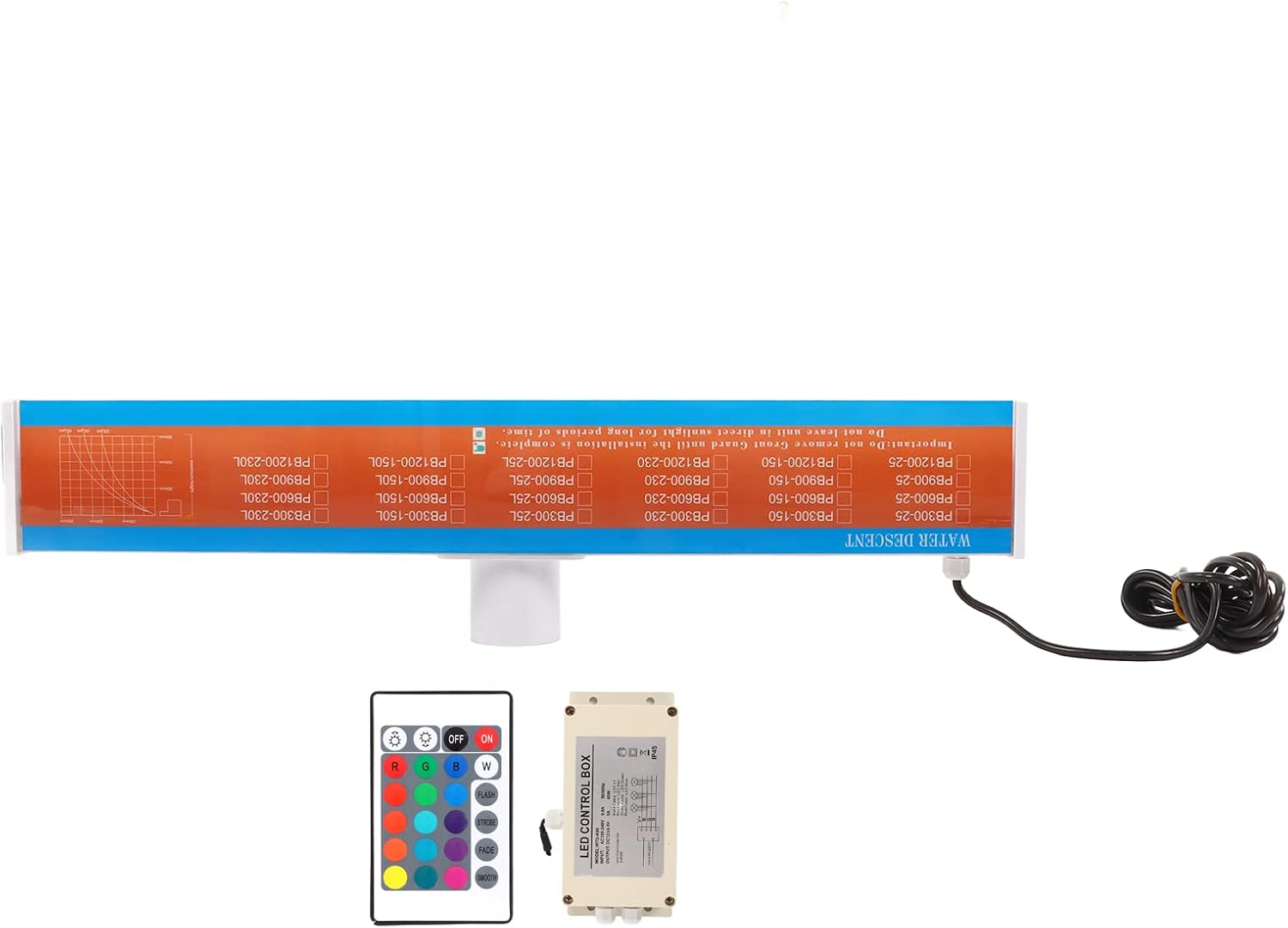 Yolispa Lighted Waterfall Pool Fountain Pool Water De with