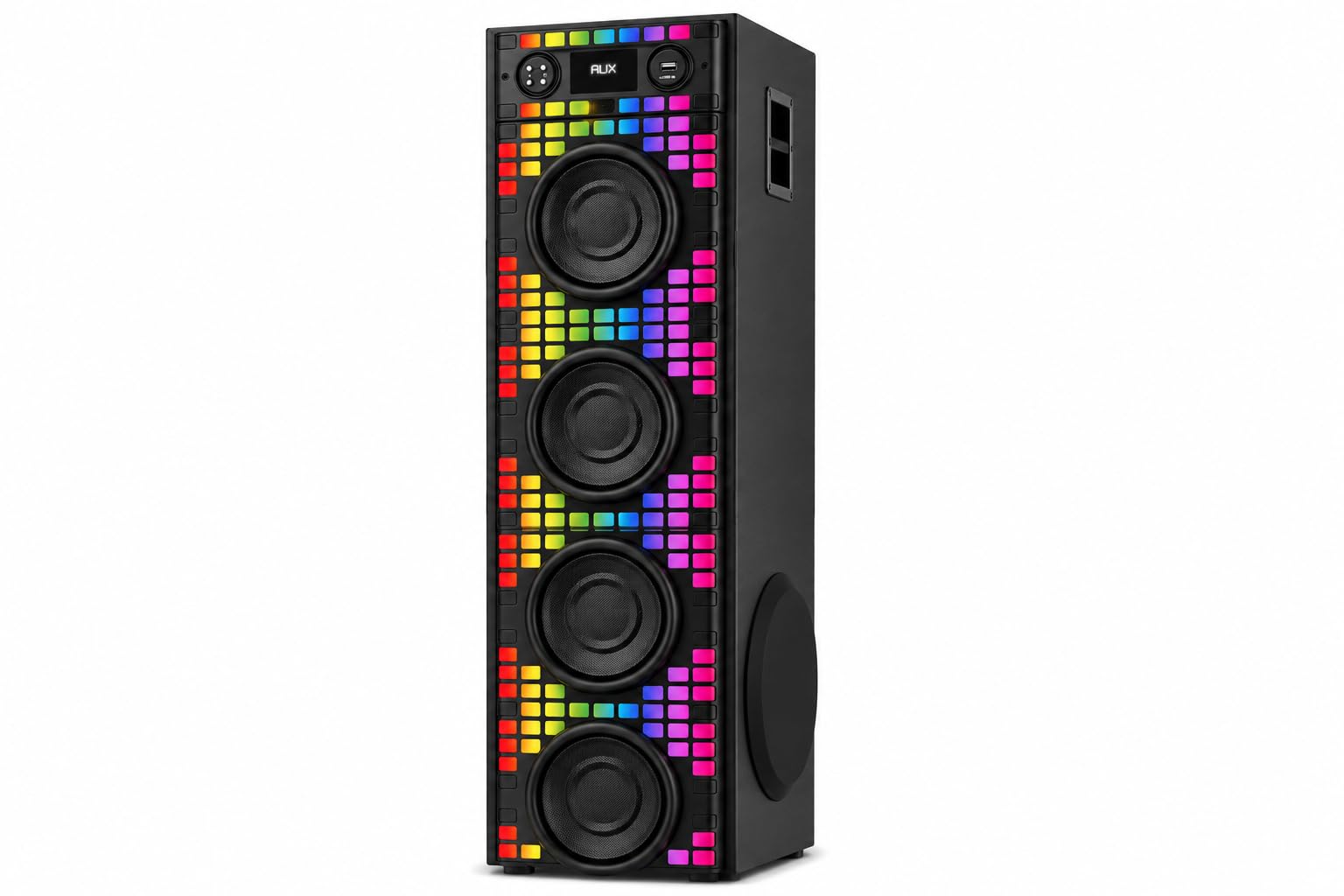 TECHXEWOO PB-1111, 200W Home Theatre System with 8-inch Woofer, Bluetooth, Digital FM, Karaoke, RGB LED Lights-image-13