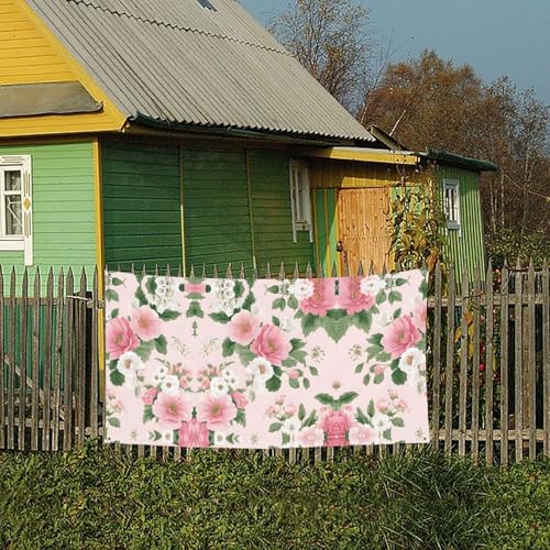 MINDBBDFJ Plant Floral Flowers Print Banners And Signs For Outdoor/Indoor,Personalized Banner Customizable Parties Halloween Banner (180x90cm)4