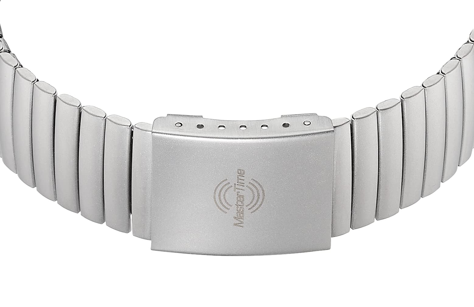 Master Time Funk Quarz Herren Uhr Analog mit digitalem Datum mit Edelstahl Zugband Armband MTGA-10822-42M