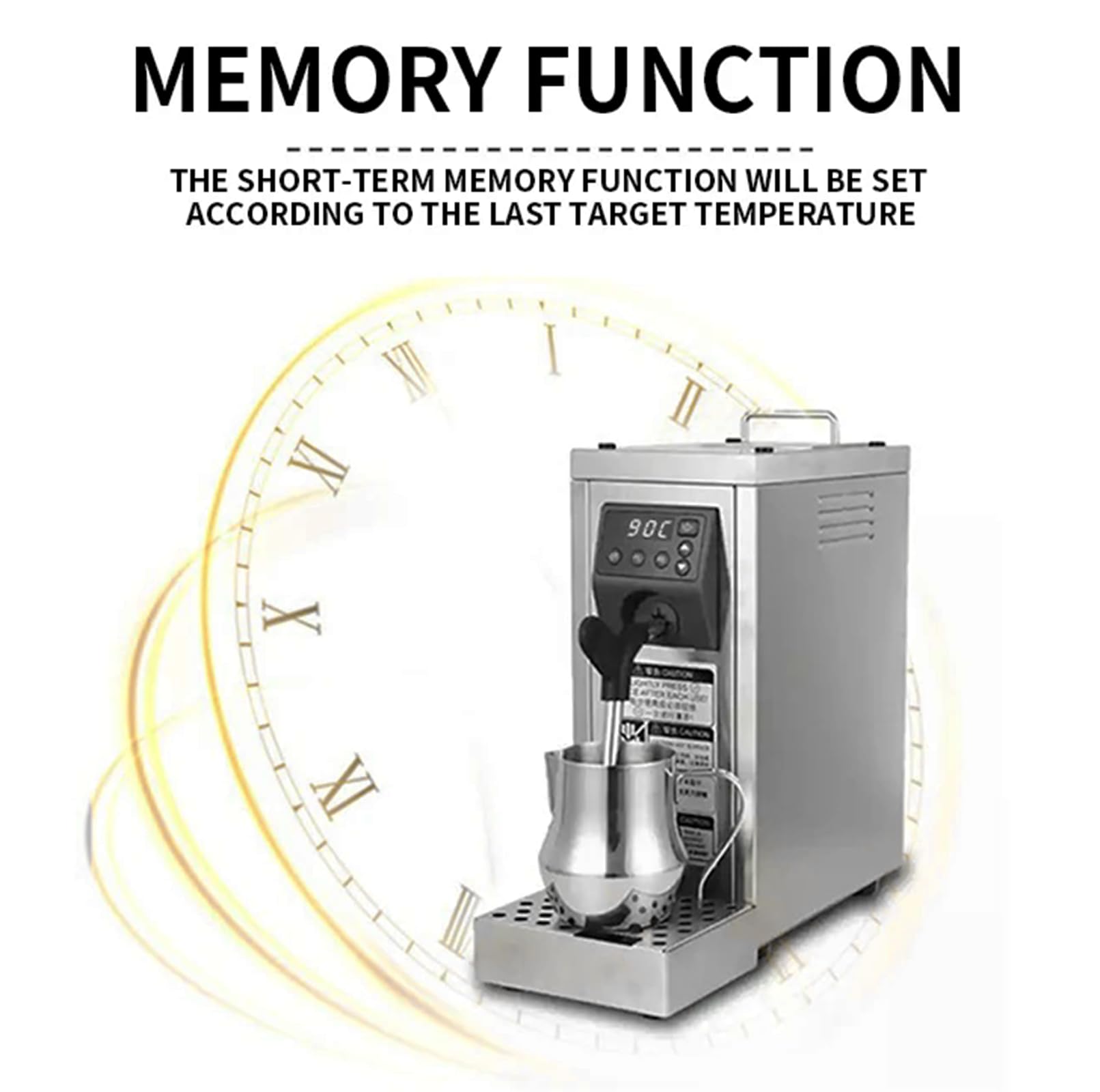 Espumador de Leche Comercial,Máquina eléctrica de Espuma de Leche a Vapor,Máquina de Vapor de Leche con Capacidad de 800 ml, Máquina automática de Espuma de Leche de café